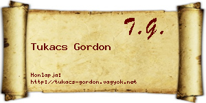 Tukacs Gordon névjegykártya